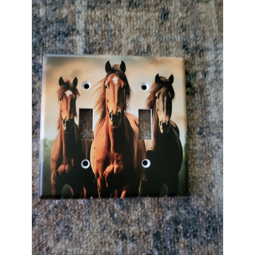 Rustic Wildlife Light Switch Cover Set (2-Piece) – Brand New